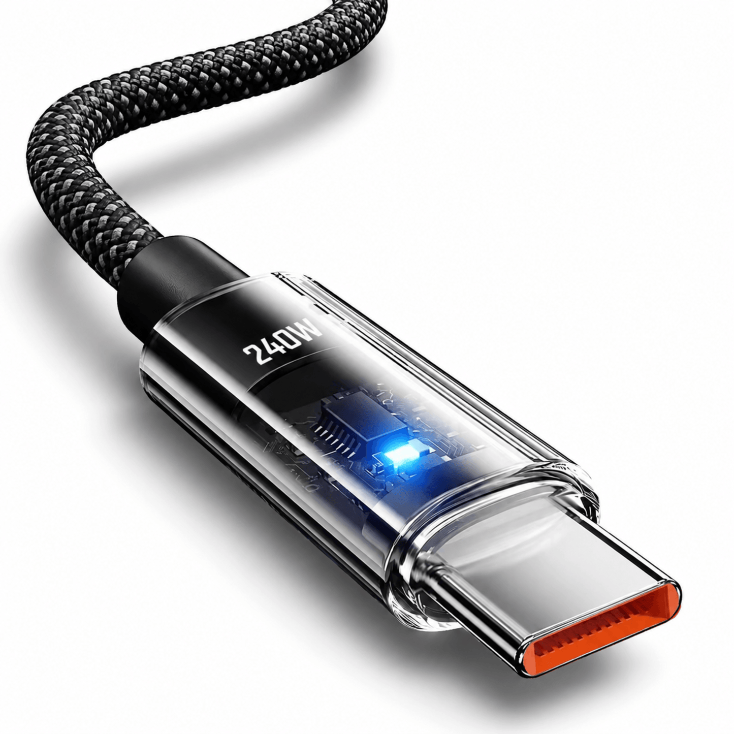240W USB-C Fast Charging Cable with LED Power Display | UTILCK