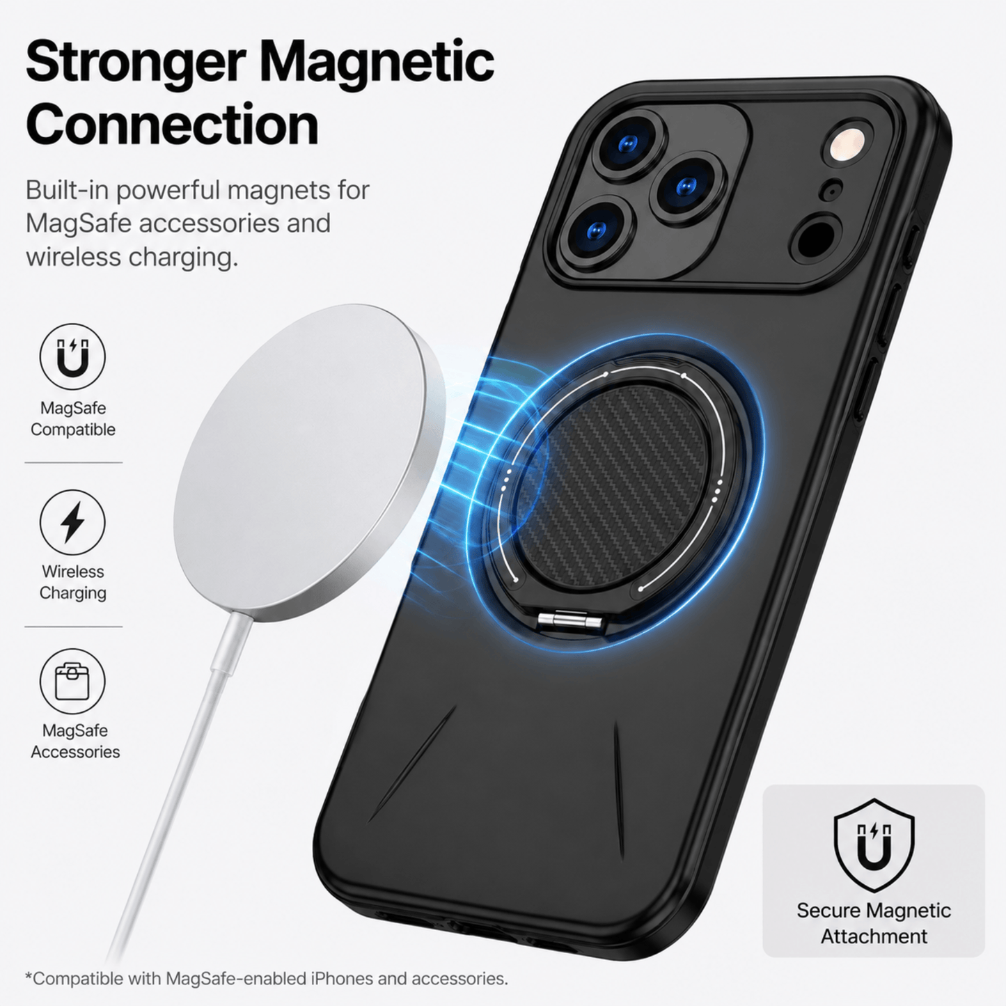 MagSafe Shockproof Ring Stand Case | UTILCK