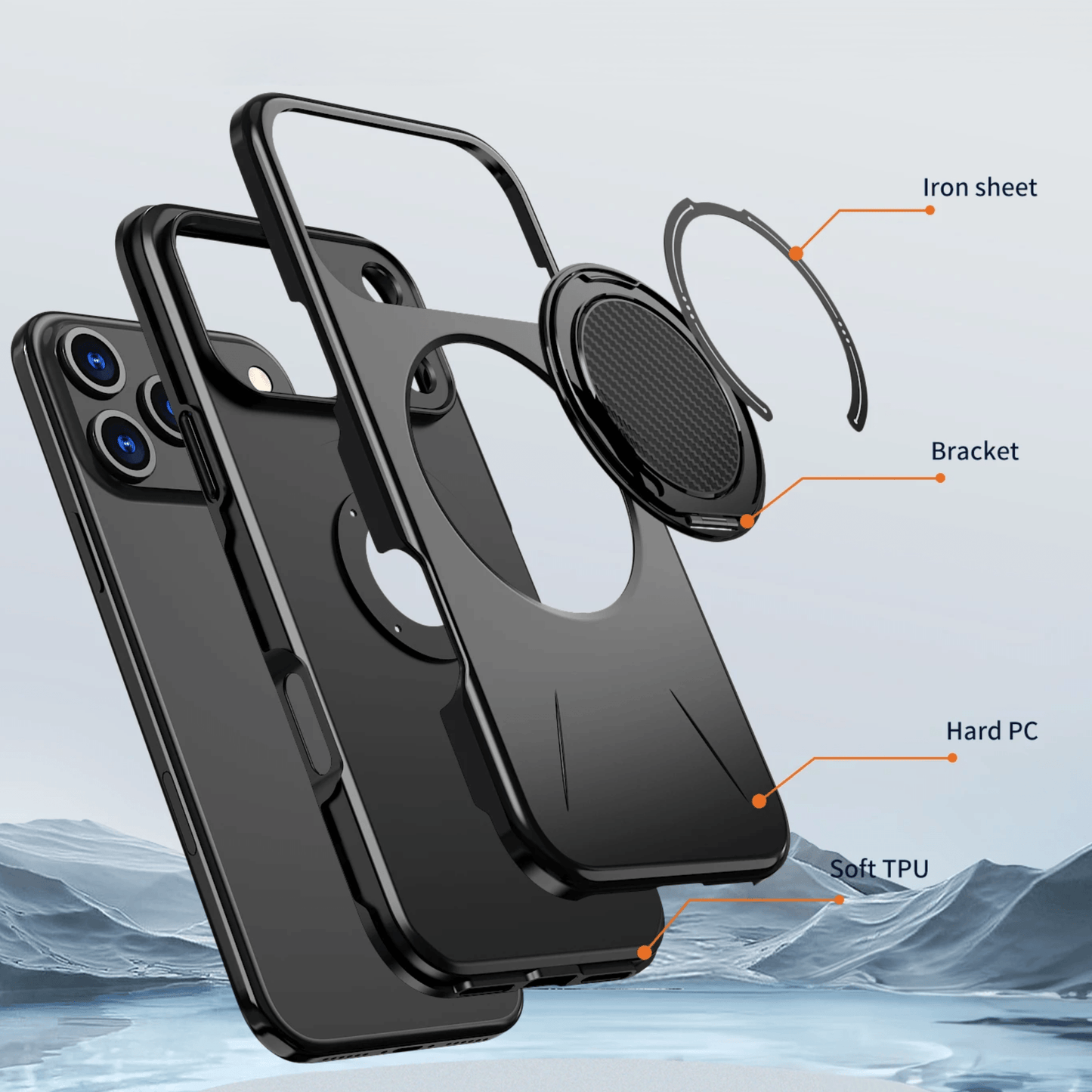 MagSafe Shockproof Ring Stand Case | UTILCK