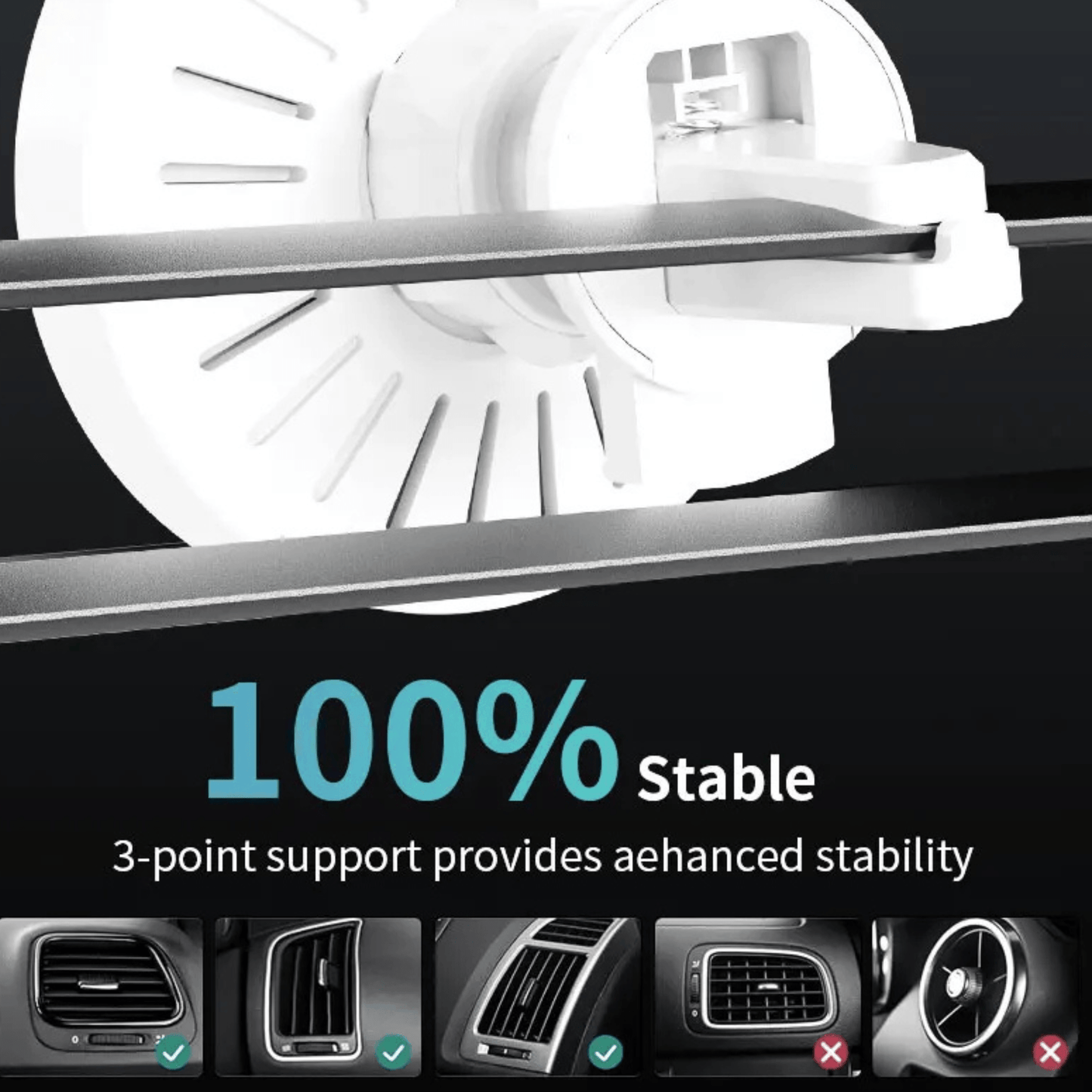 Magnetic Wireless Charging Car Mount | 15W Fast Charging | UTILCK
