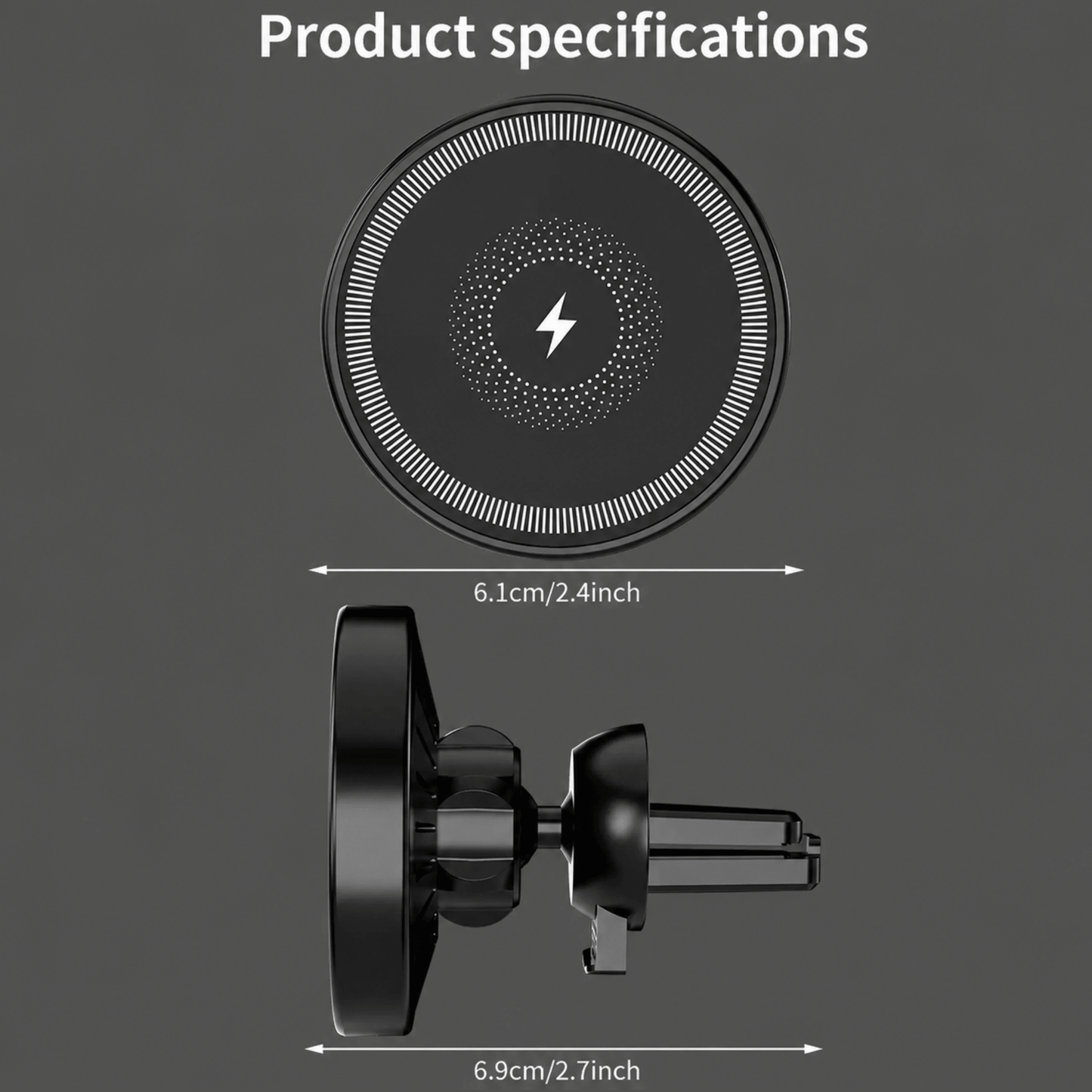 Magnetic Wireless Charging Car Mount | 15W Fast Charging | UTILCK