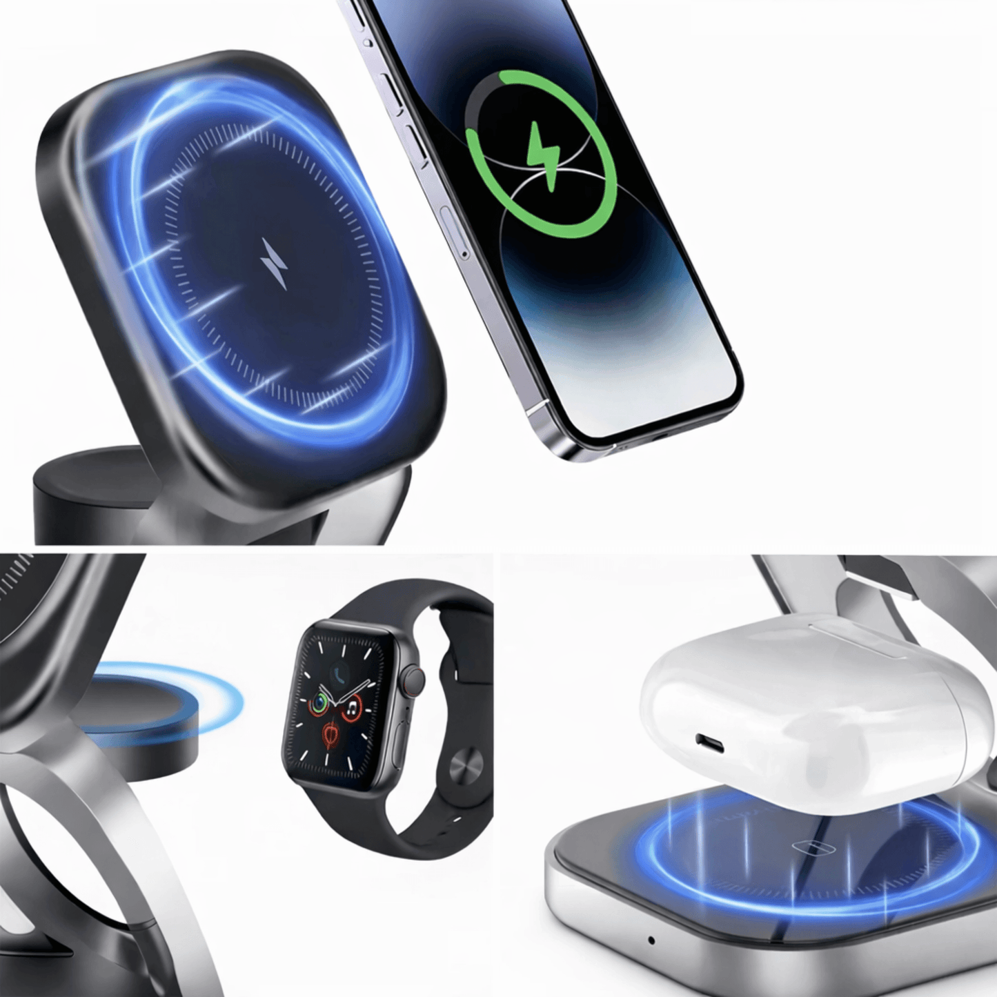 Foldable 3-in-1 Magnetic Charging Stand | UTILCK