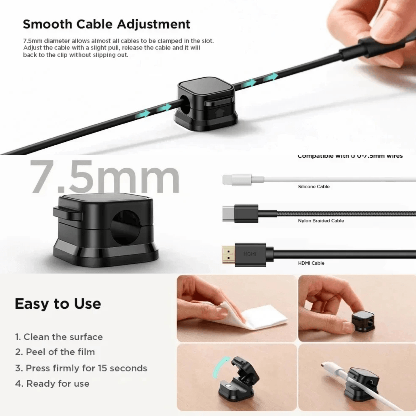 Magnetic Cable Organizer | Desk Cable Management | UTILCK