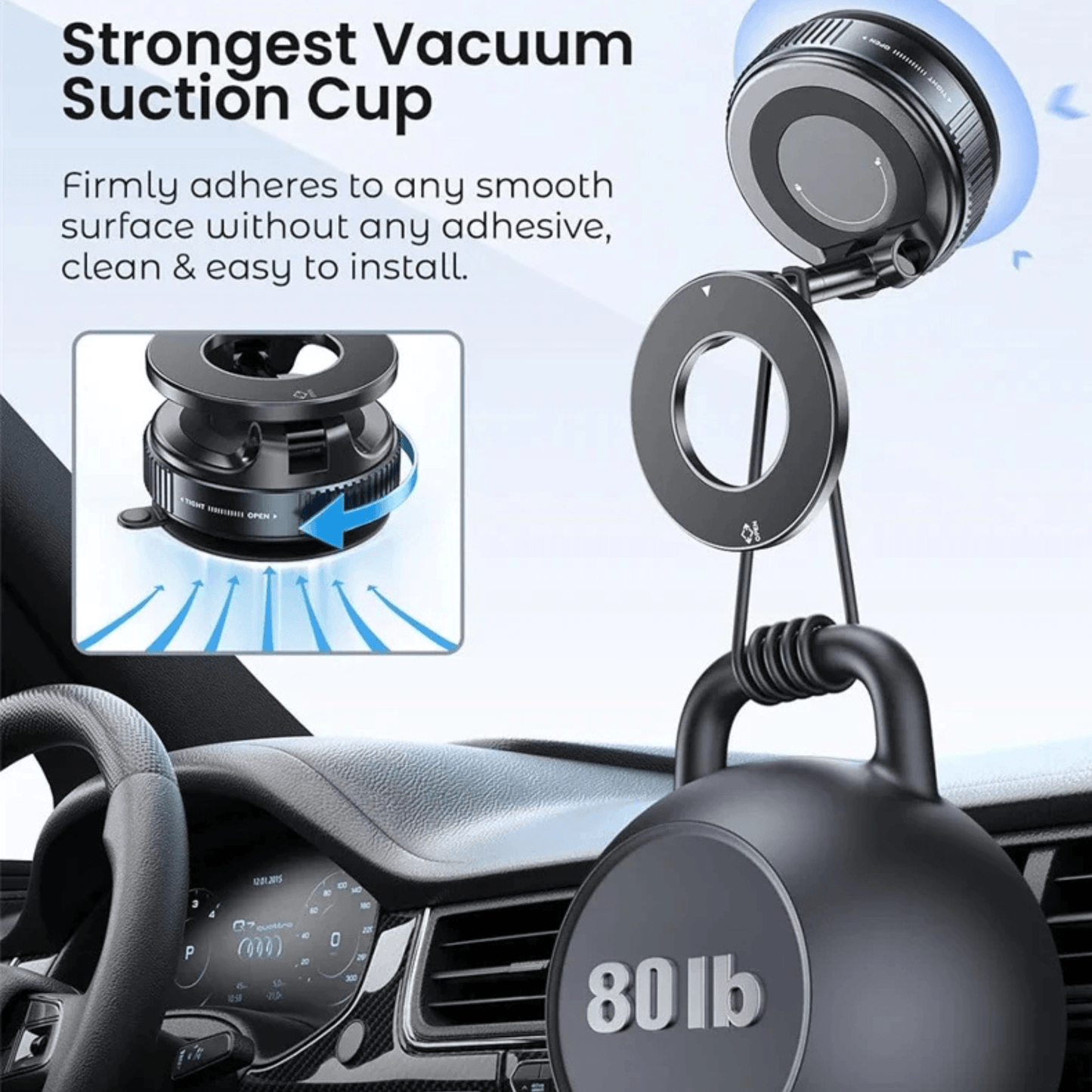 Magnetic Car Phone Holder | Foldable & Adjustable | UTILCK