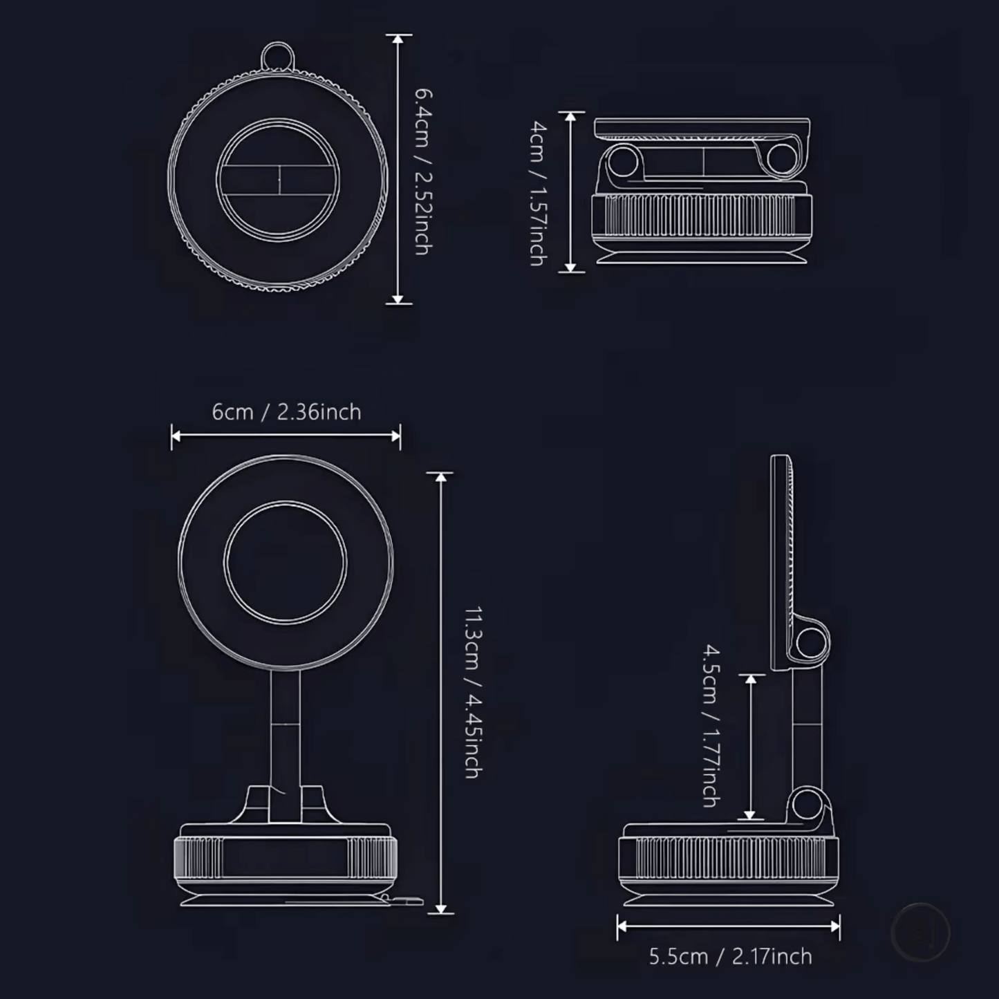 Magnetic Car Phone Holder | Foldable & Adjustable | UTILCK