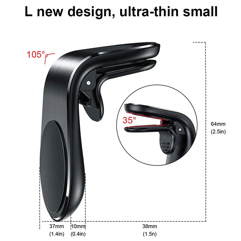 Magnetic Air Vent Car Phone Holder | 360° Rotation | UTILCK
