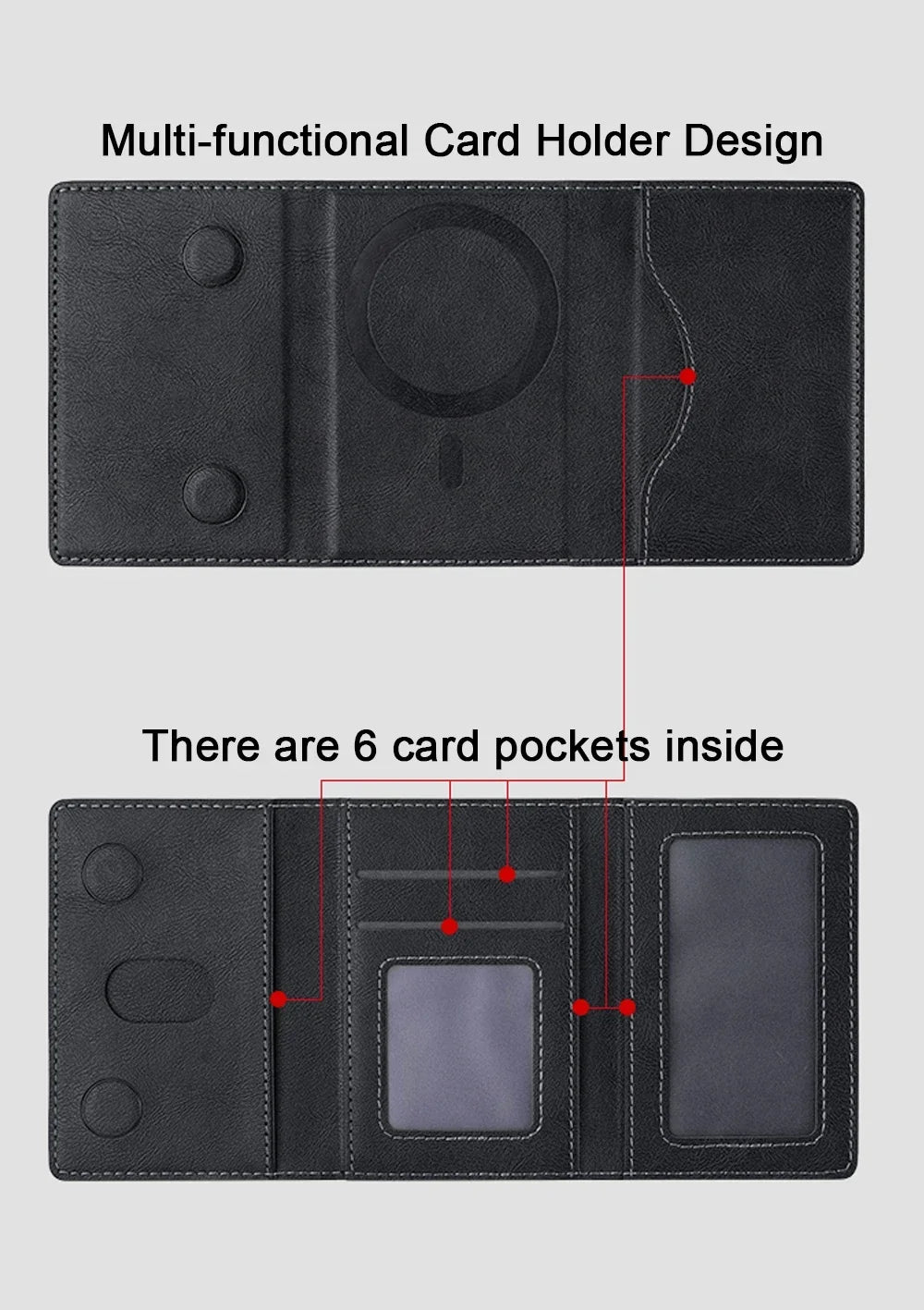 Magnetic RFID Wallet Stand | Holds Up to 6 Cards | UTILCK