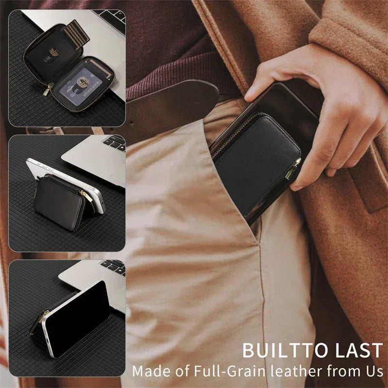 Magnetic Zipper Wallet Card Holder | RFID Blocking | UTILCK