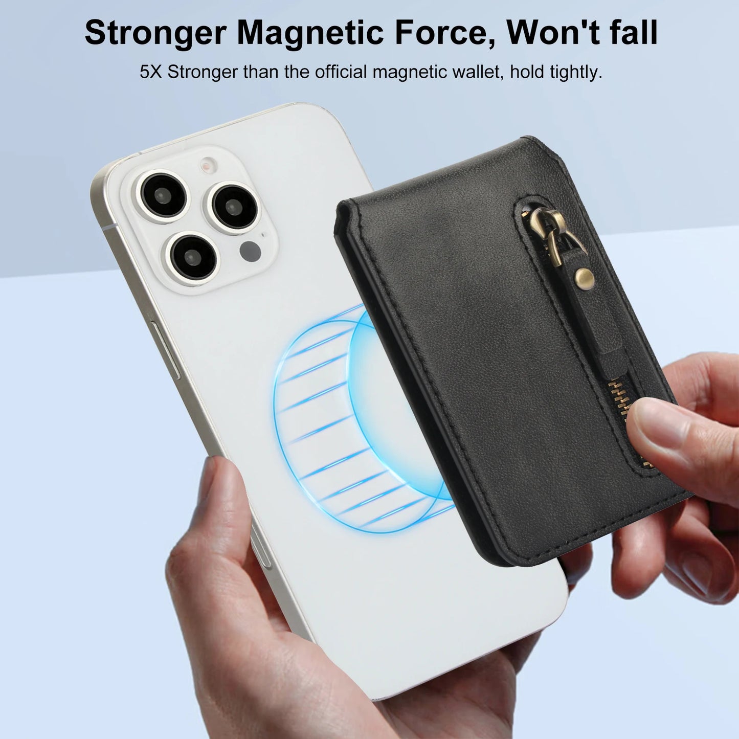 Magnetic Mini Zipper Wallet | Adjustable Stand | UTILCK