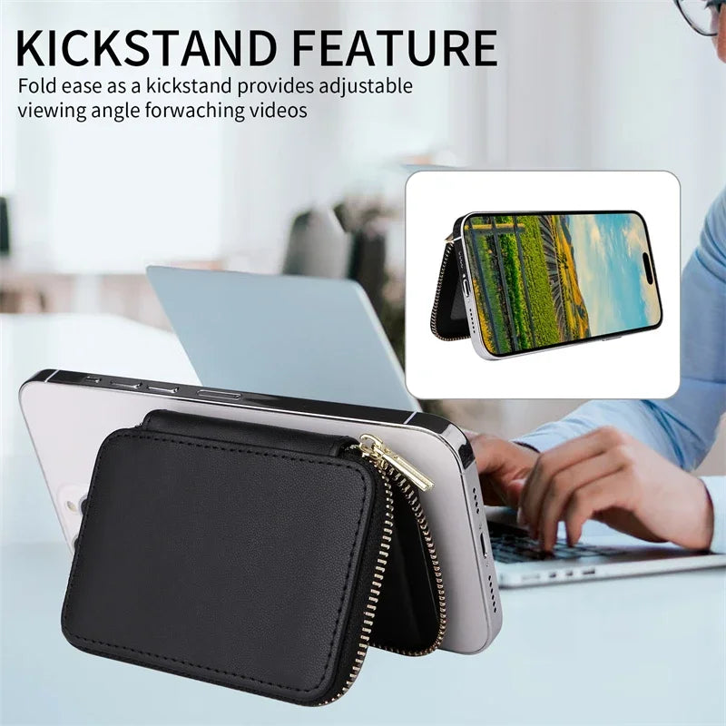 Magnetic Zipper Wallet Card Holder | RFID Blocking | UTILCK