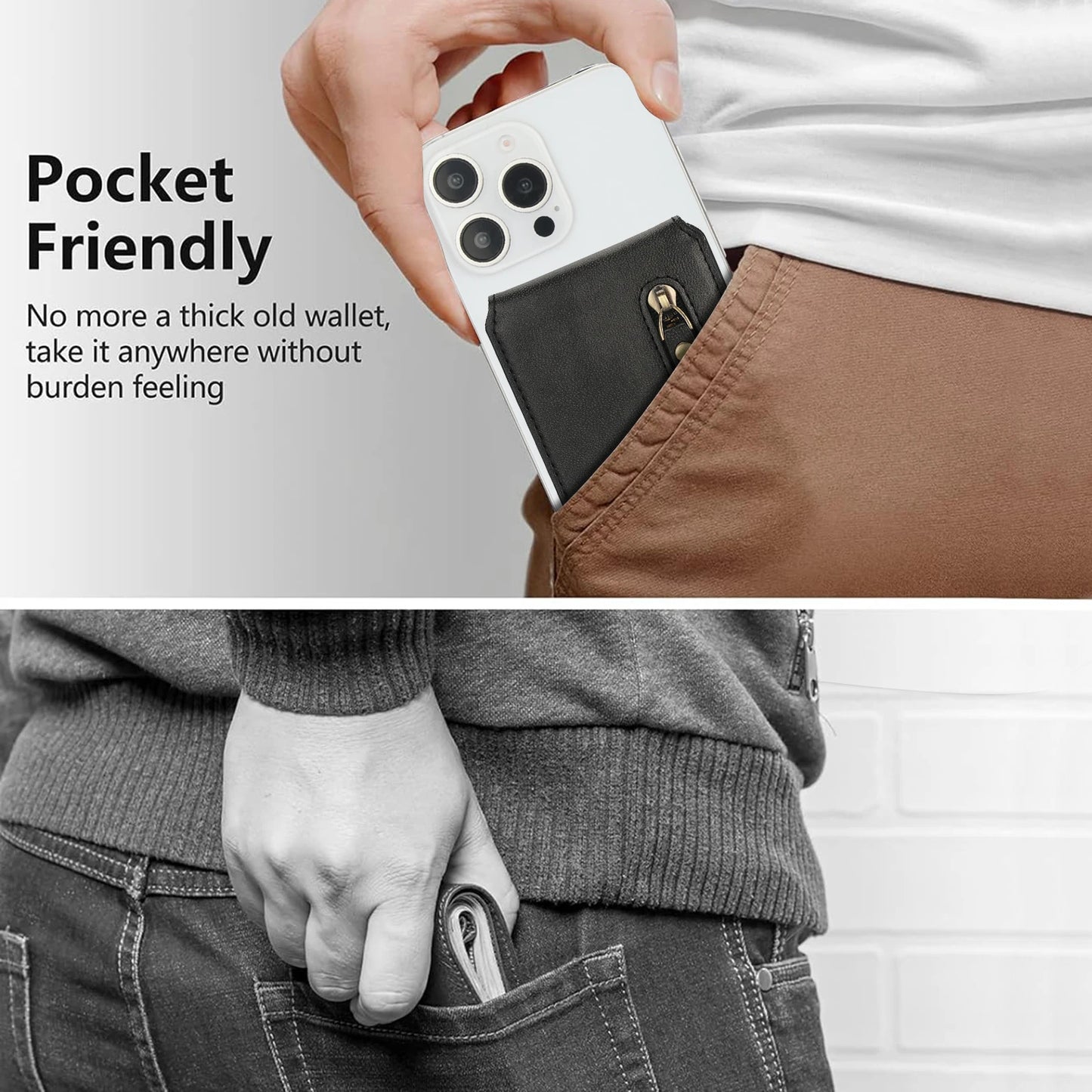 Magnetic Mini Zipper Wallet | Adjustable Stand | UTILCK