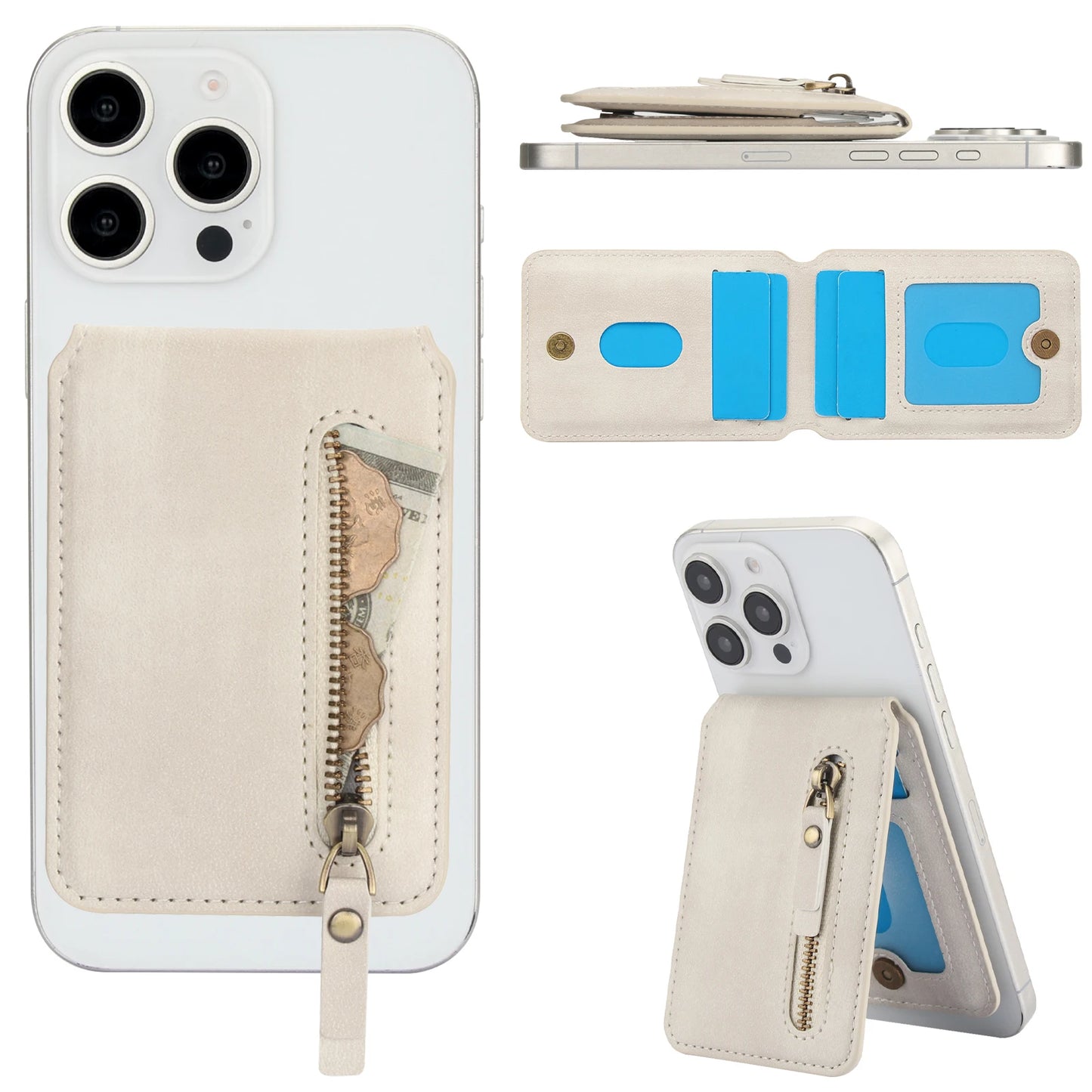 Magnetic Mini Zipper Wallet | Adjustable Stand | UTILCK