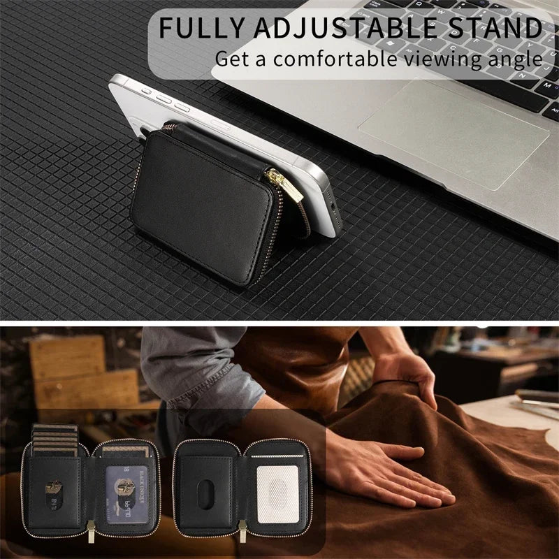 Magnetic Zipper Wallet Card Holder | RFID Blocking | UTILCK
