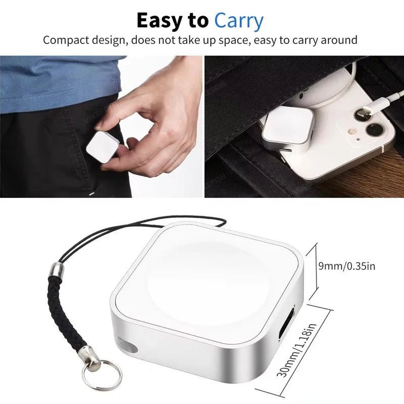 Portable Magnetic Apple Watch Charger | 2-in-1 USB-C & 8-Pin | UTILCK